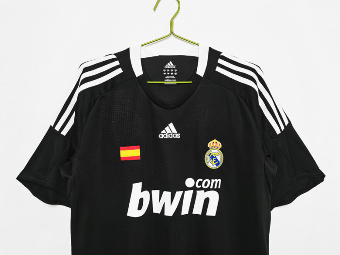 Retro Jersey 2008-2009 Real Madrid Away Black Soccer Jersey Real Vintage Football Shirt