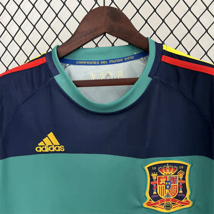 Retro Jersey 2010 Spain Green Goalkeeper Soccer Jersey Vintage Football Shirt