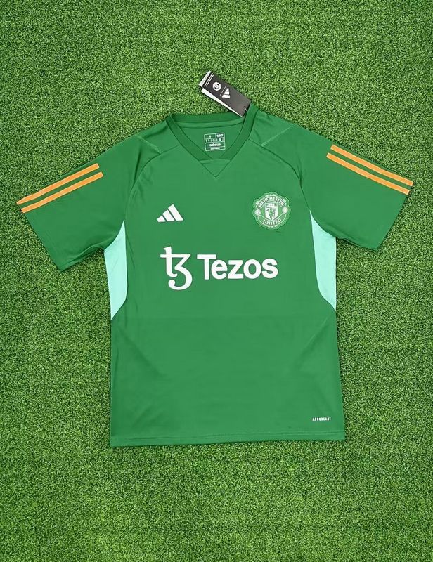 Fan Version 2023-2024 Manchester United Green Soccer Training Jersey Man United Football Shirt