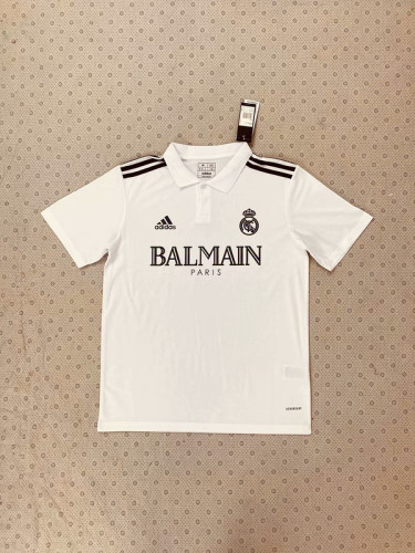 Fan Version 2023-2024 Real Madrid BALMAIN White Soccer Polo