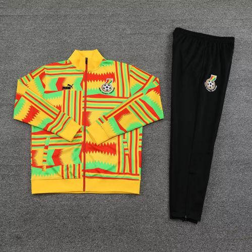 2023-2024 GHANA Yellow Soccer Training Jacket and Pants