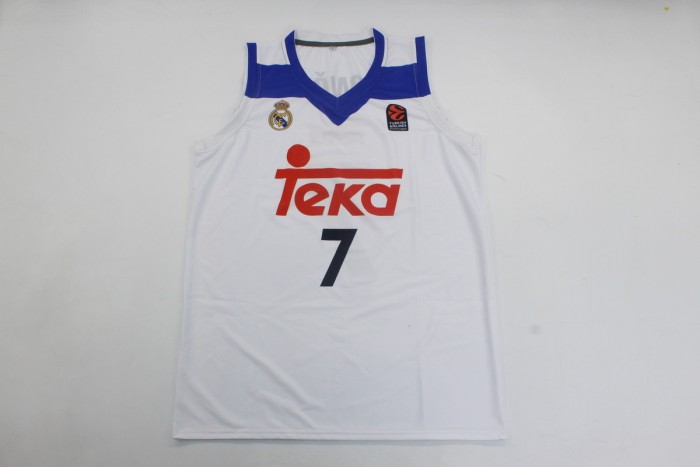 2016-2017 Real Madrid 77 DONCIC White NBA Jersey Basketball Shirt