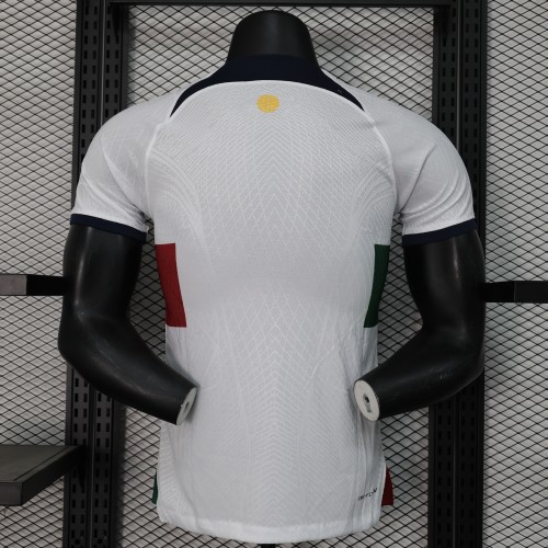 Player Version 2022 Portugal Away White Soccer Jersey Football Shirt