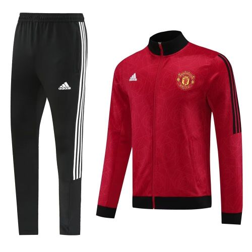 2023-2024 Manchester United Red/Black Soccer Training Jacket and Pants