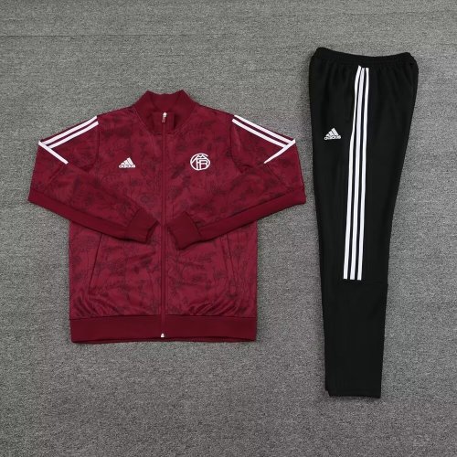 2023-2024 Manchester United Maroon Soccer Training Jacket and Pants