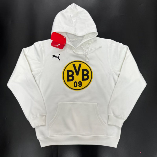 2023-2024 BVB Yellow Soccer Hoodie White Football Hoody Black Cotton Sweater