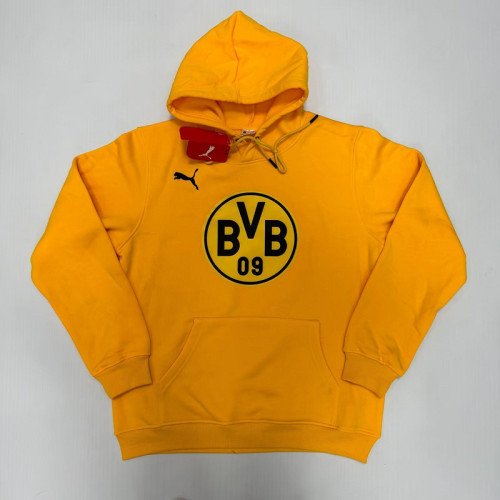 2023-2024 BVB Yellow Soccer Hoodie White Football Hoody Black Cotton Sweater