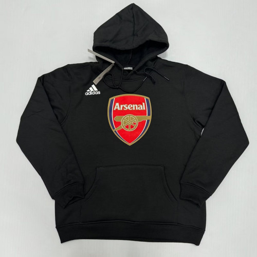 2023-2024 Arsenal Red Soccer Hoodie Black Football Hoody White Cotton Sweater