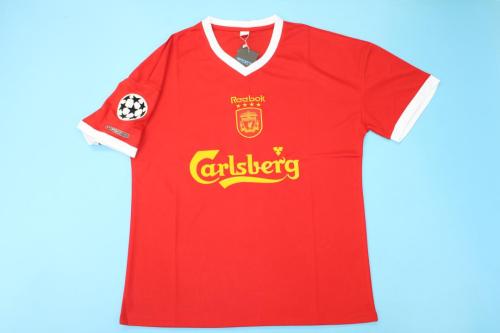 with UCL Patch Retro Jersey 2000-2001 Liverpool Home Soccer Jersey Vintage Football Shirt
