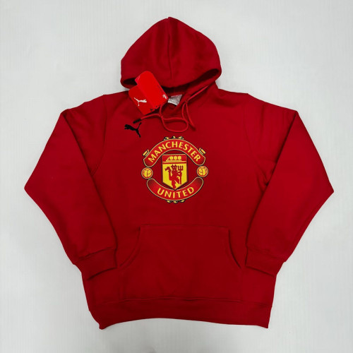 2023-2024 Manchester United Red Soccer Hoodie Football Hoody Cotton Sweater