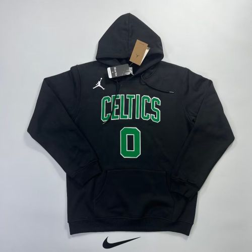 2023-2024 Boston Celtics Grey NBA Hoodie Black Basketball Hoody Cotton Sweater