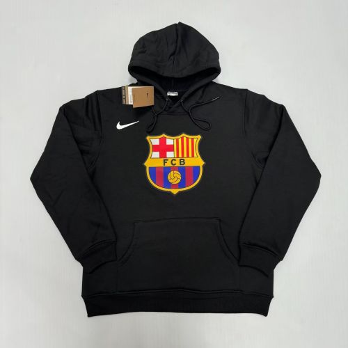2023-2024 Barcelona White Soccer Hoodie Black Football Hoody Cotton Sweater