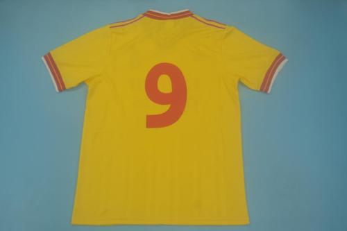 Retro Jersey 1985-1987 Liverpool 9 Third Yellow Soccer Jersey Vintage Football Shirt