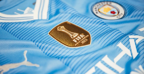 with FIFA World Champions 2023 badge Fans Version 2023-2024 Manchester City Home Soccer Jersey
