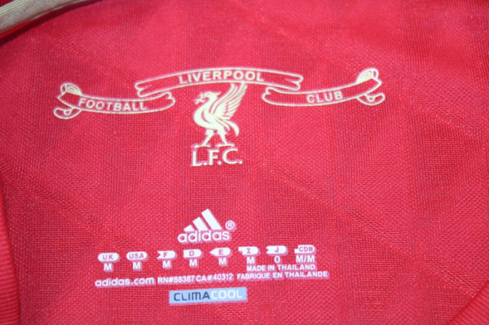 with Europa League Patch Retro Jersey 2010-2012 Liverpool Home Soccer Jersey Vintage Football Shirt