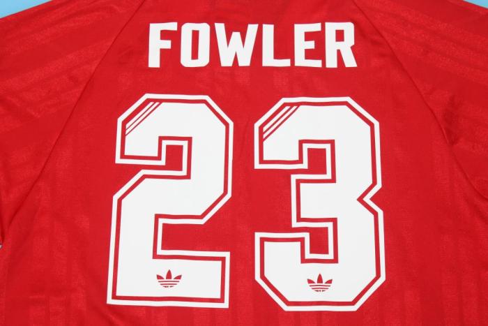 with EPL Patch Retro Jersey 1993-1995 Liverpool FOWLER 23 Home Soccer Jersey Vintage Football Shirt