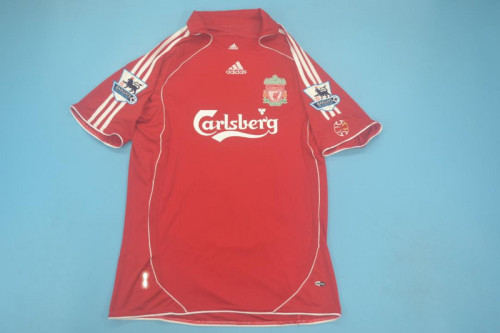 with EPL Patch Retro Jersey 2006-2008 Liverpool Home Soccer Jersey Vintage Football Shirt