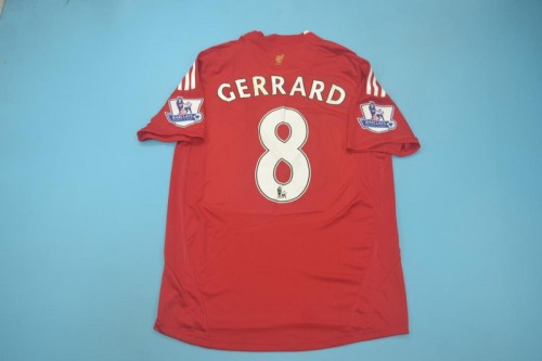 with EPL Patch Retro Jersey 2006-2008 Liverpool GERRARD 8 Home Soccer Jersey Vintage Football Shirt