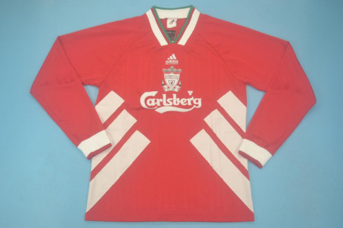 Long Sleeve Retro Jersey 1993-1995 Liverpool Home Soccer Jersey Vintage Football Shirt