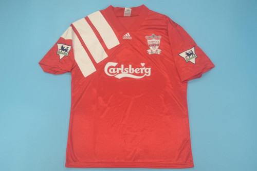 with EPL Patch Retro Jersey 1992-1993 Liverpool Home Soccer Jersey Vintage Football Shirt