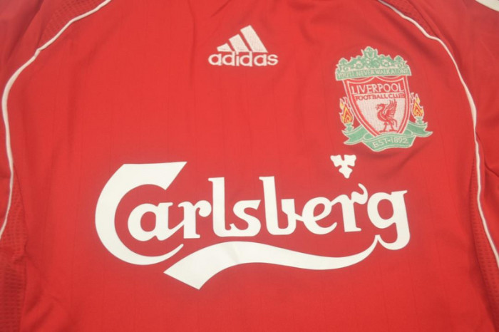with EPL Patch Retro Jersey 2006-2008 Liverpool Home Soccer Jersey Vintage Football Shirt