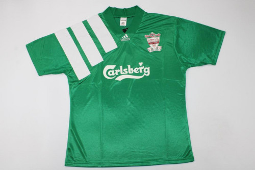 Retro Jersey 1992-1993 Liverpool Away Green Soccer Jersey Vintage Football Shirt