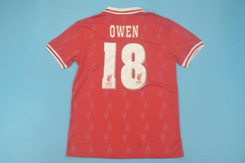 Retro Jersey 1996-1998 Liverpool OWEN 18 Home Soccer Jersey Vintage Football Shirt