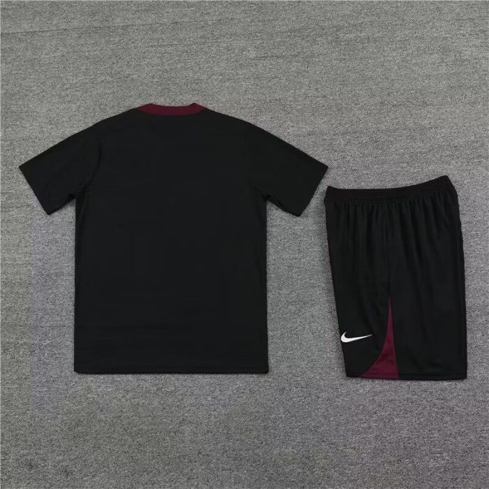 Adult Uniform 2023-2024 PSG Black/Red Soccer Training Jersey and Shorts Paris Football Kits