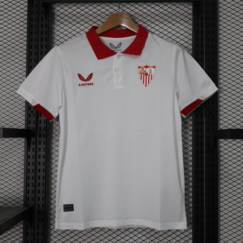 2023-2024 Sevilla White Soccer Polo Football Polo