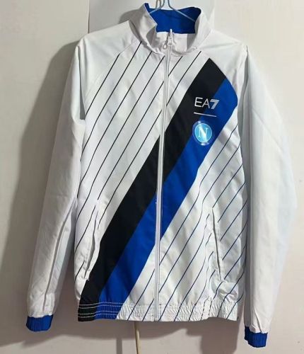 2023-2024 Napoli Blue/White Reversible Soccer Jacket NAPOLES Football Jacket