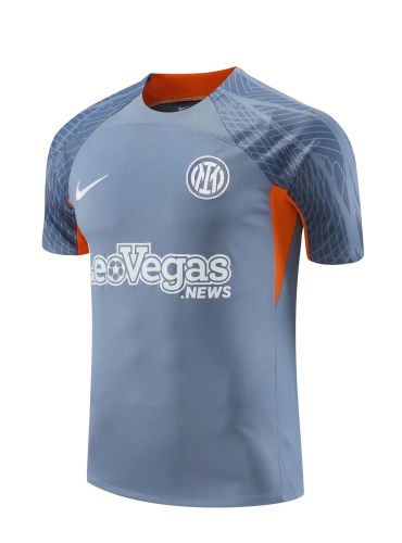 2023-2024 Inter Milan Grey Soccer Training Jersey Football Shirt