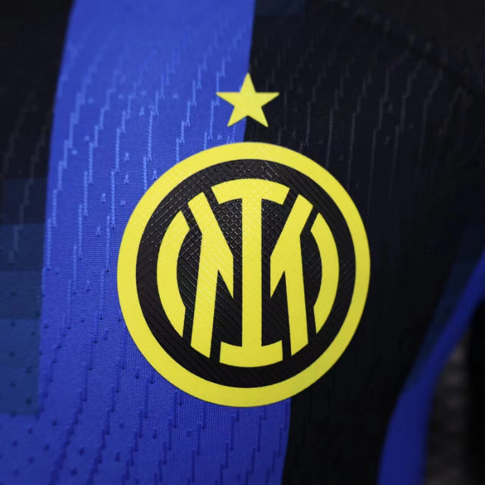 without Sponor Logo Player Version 2023-2024 Inter Milan Home Soccer Jersey Inter Maillot de Foot