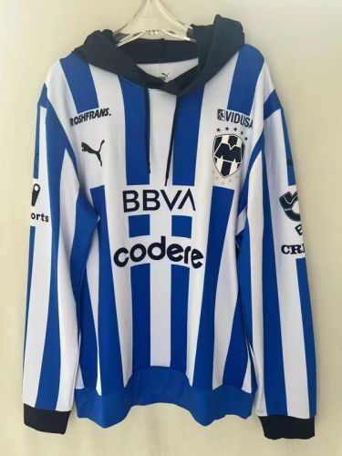2023-2024 Monterrey Blue/White Soccer Training Sweater Football Hoodie
