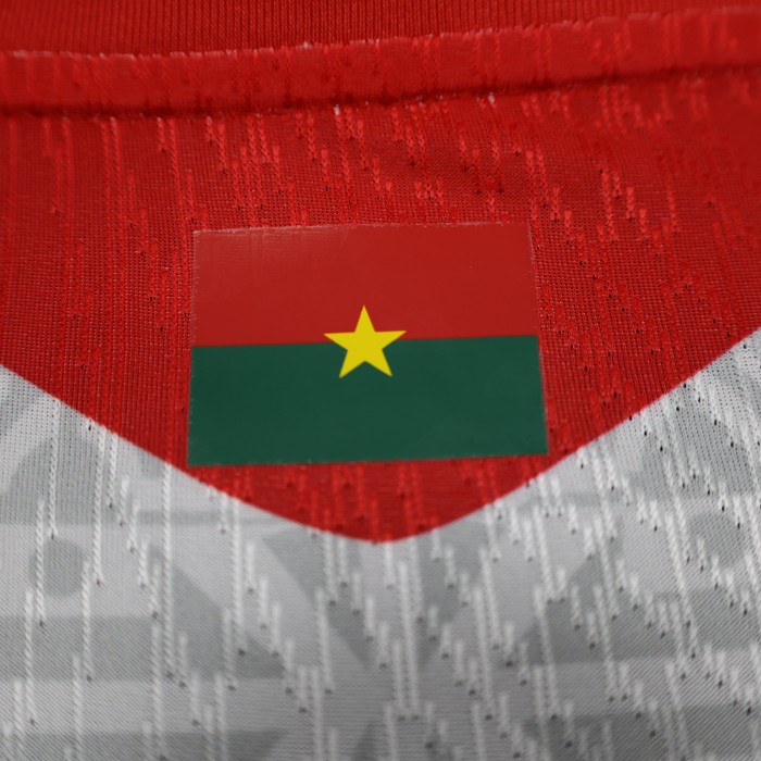 with Africa Cup Patch Player Version 2024 Burkina Faso Away White Soccer Jersey