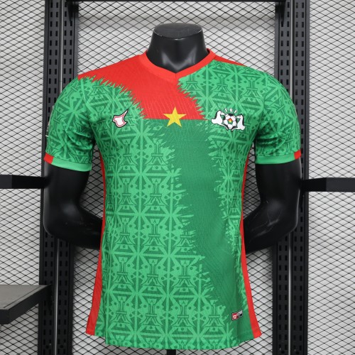 with Africa Cup Patch Player Version 2024 Burkina Faso Home Soccer Jersey