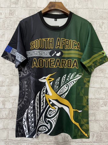 2024 South Africa Rugby Jersey Green Casual T-shirt