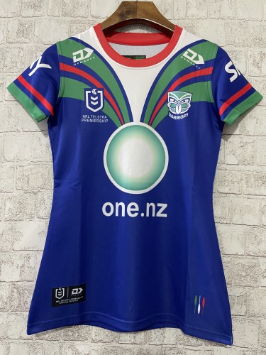 Women 2024 Girl New Zealand Warriors Blue Rugby Jersey