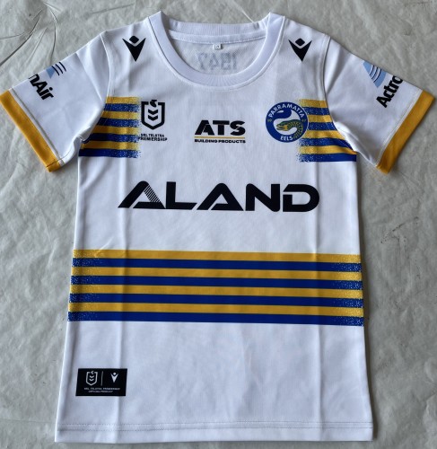 Youth 2024 Child Parramatta Eels White Rugby Jersey