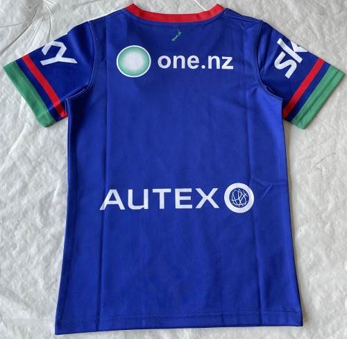 Youth 2024 Child New Zealand Warriors Blue Rugby Jersey