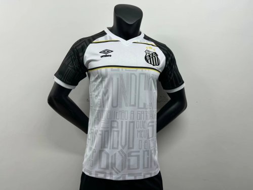 Fan Version 2023-2024 Santos Special Edition White Soccer Jersey Camisetas de Futbol