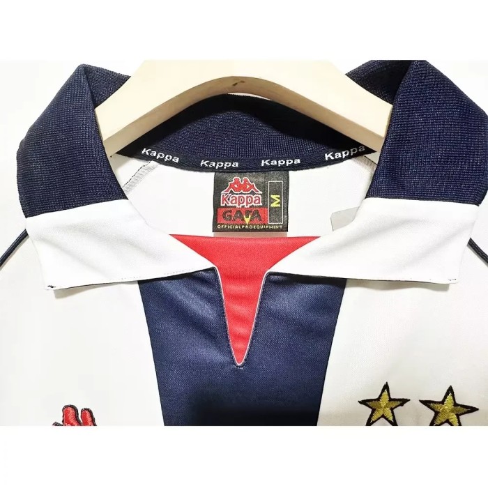 Long Sleeve Retro Crvena zvezda Football Shirt 1999-2001 Vintage Red Star Belgrade Away White Soccer Jersey