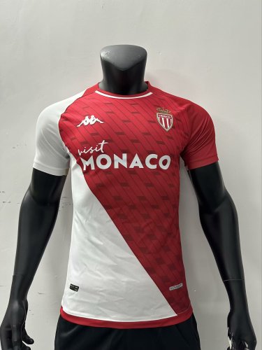 Player Version 2024-2025 AS Monaco Home Soccer Jersey Football Shirt