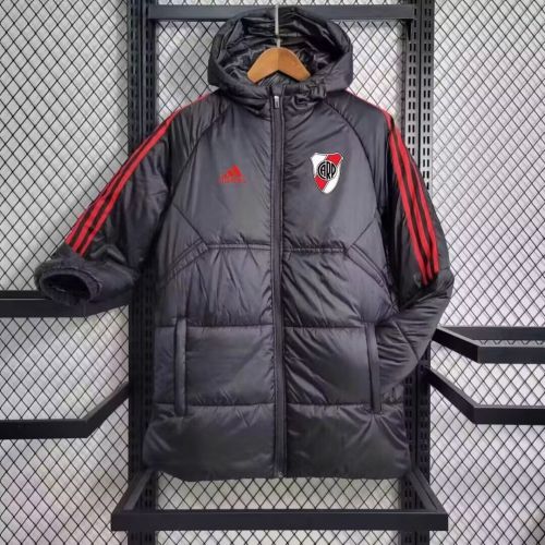 2023-2024 River Plate Black Cotton Jacket Soccer Coat
