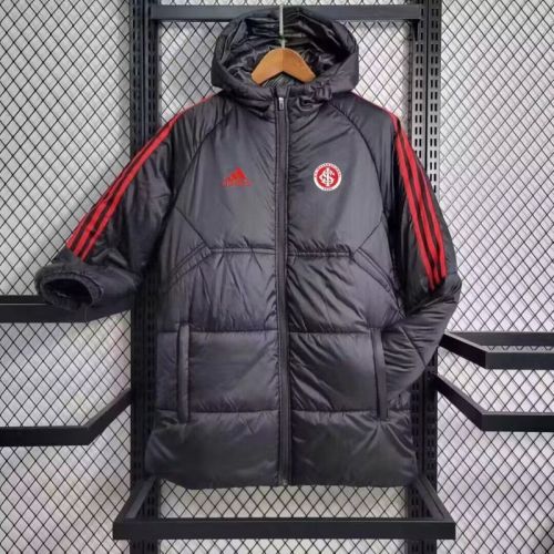2023-2024 Sport Club Internacional Black Cotton Jacket Soccer Coat
