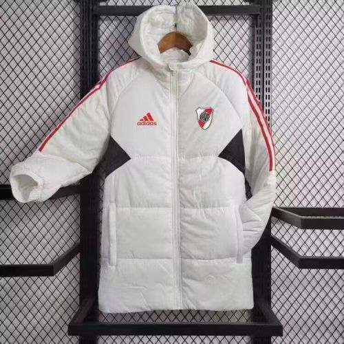 2023-2024 River Plate White Cotton Jacket Soccer Coat