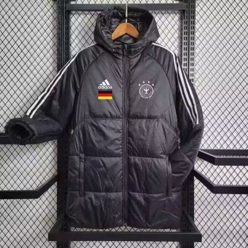 2023-2024 Bayern Munich Black/White Cotton Jacket Soccer Coat