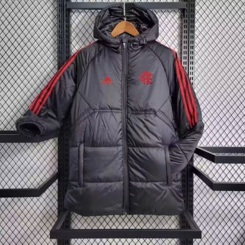 2023-2024 Flamengo Black Cotton Jacket Soccer Coat