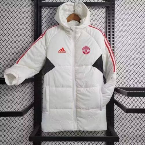 2023-2024 Manchester United White Cotton Jacket Soccer Coat