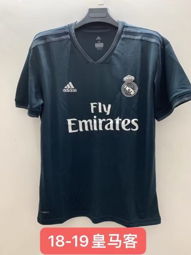 Retro Jersey 2018-2019 Real Madrid Away Black Soccer Jersey Vintage Football Shirt