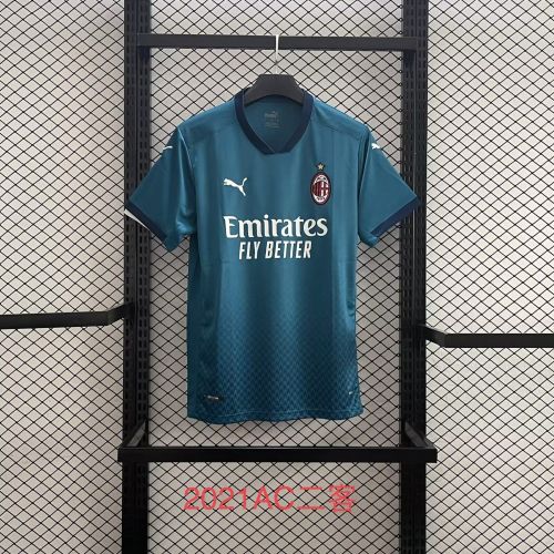 Retro Jersey 2020-2021 AC Milan Third Away Green Soccer Jersey Vintage Football Shirt